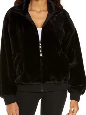 UGG Women’s Laken Faux Fur Bomber Jacket M Like New